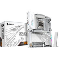 GIGABYTE X870 AORUS ELITE X3D ICE carte mère socket AM5 Argent/Blanc, RAID, 5 Gb-LAN, WLAN, BT, Sound, ATX