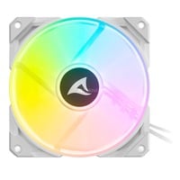 Sharkoon Rebel F50 PWM ventilateur de boîtier RGB  Blanc, 120 x 120 x 25 mm