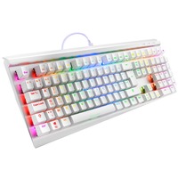 Sharkoon SKILLER SGK40, clavier gaming Blanc, Layout BE, Huano Red, BE Layout, Huano Red, Led RGB
