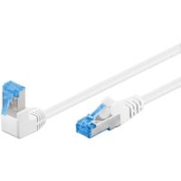 goobay CAT6A S/FTP 90°, Câble Blanc