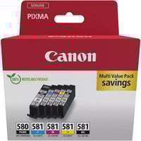 Canon PGI-580BK/CLI-581 BK/C/M/Y, Encre noir, cyan, magenta, jaune
