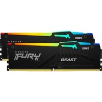 Kingston FURY 16 Go DDR5-6000 Kit, Mémoire vive Noir, KF560C30BBEAK2-16, Fury Beast RGB, XMP, EXPO