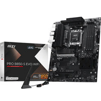 MSI PRO B850-S EVO WIFI carte mère AMD B850 Emplacement AM5 ATX carte mère socket AM5 Noir/Argent, AMD, Emplacement AM5, AMD Ryzen 7000 Series, AMD Ryzen 8000 Series, AMD Ryzen 9000 Series, DDR5-SDRAM, 256 Go, DIMM