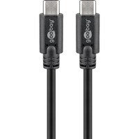 goobay USB-C Sync & Charge Super Speed, Câble Noir, 2 mètres