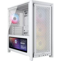 Corsair FRAME 4000D LCD RS ARGB Premium boîtier midi tower Blanc | 3x USB-C | RGB | Verre Trempé