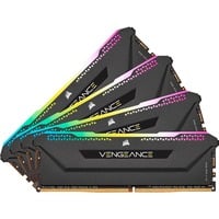 Corsair 128 Go DDR4-3200 Quad-Kit, Mémoire vive Noir, CMH128GX4M4E3200C16, Vengeance RGB PRO SL, XMP 2.0