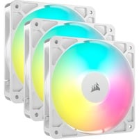 Corsair RS120 ARGB, Ventilateur de boîtier Blanc, 3 unités,4 broches PWM fan-connector