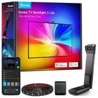 Govee TV Backlight 3 Lite, Bande LED Noir, Wifi 2,4 GHz, Bluetooth, pour les TV de 40 à 50 pouces
