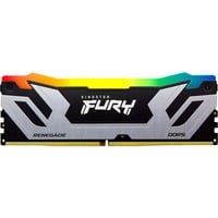 Kingston FURY 24 Go DDR5-8400 (1x 24 Go), Mémoire vive Argent/Noir, KF584CU40RSA-24, Renegade Silver RGB, XMP 3.0