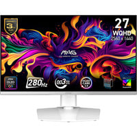 MSI MAG 272QPW QD-OLED X28 26.5" Moniteur gaming Blanc, 1x DisplayPort, 2x HDMI, 1x USB-C, 280 Hz