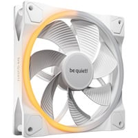 be quiet! Light Wings PWM Reverse ventilateur de boîtier RGB  Blanc, 140 x 140 x 25 mm, Ventilateur, 14 cm, 1300 tr/min, 87,3 m³/h, Blanc