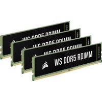 Corsair 64 Go DDR5-5600 ECC (4x 16 Go) Quad-Kit, Mémoire vive Noir, CMA64GX5M4B5600C40, WS, XMP 3.0