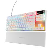 SteelSeries Apex Pro TKL Gen 3, clavier gaming Blanc, Layout États-Unis, SteelSeries OmniPoint 3.0, LED RGB