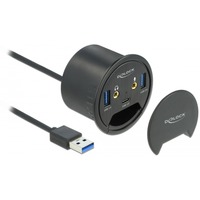 DeLOCK Hub USB 3 ports 1x Typ-C + 2x Typ-A + HD-Audio