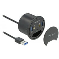 DeLOCK Hub USB 3 ports 1x Type-C + 2x Type-A + HD-Audio 