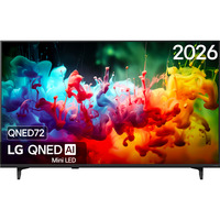 LG QNED72 AI 50" Ultra HD QNED TV Noir, 3x HDMI, USB, Bluetooth, LAN, WLAN, CI+, HDR10