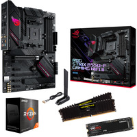 ALTERNATE Upgrade Kit ROG STRIX B550-F GAMING WI-FI II + Ryzen 7 5800X + 32 Go + 2 To SSD Noir, Carte mère, CPU, mémoire, SSD