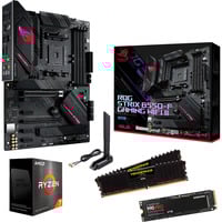 ALTERNATE Upgrade Kit ROG STRIX B550-F GAMING WI-FI II + Ryzen 7 5800X + 32 Go + SSD 2 To Noir, Carte mère, CPU, mémoire, SSD