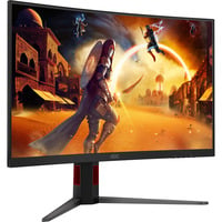 AOC  31.5" Moniteur gaming incurvé  Noir/Rouge
