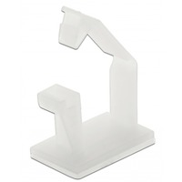 DeLOCK Porte-câble avec clip de verrouillage, Guide-câble Transparent, 10 pièces
