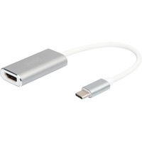 Digitus USB-C 4K HDMI Graphics, Adaptateur Blanc/Argent, 0,2 mètres