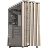 ASUS boîtier midi tower Beige/bois | 2x USB-A | 1x USB-C | Window