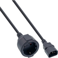 InLine Câble d'alimentation C14 > EAC Noir, 0,5 mètre