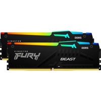 Kingston FURY 32 Go DDR5-6000 Kit, Mémoire vive Noir, KF560C30BBEAK2-32, Beast RGB, XMP, EXPO