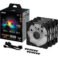 ASUS TUF Gaming TR120 ARGB Pack, Ventilateur de boîtier Noir/transparent