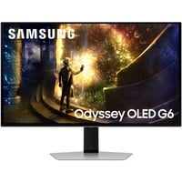 SAMSUNG Odyssey OLED G6 G61SD 27" Moniteur gaming  Argent, 2x HDMI, 1x DisplayPort, USB-A, USB-B, 240 Hz