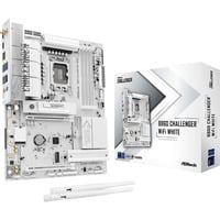 ASRock B860 CHALLENGER WIFI carte mère socket 1851 Blanc, Socket 1851, DDR5, RAID, 2.5Gb-LAN, Wi-Fi 7, BT, Sound, ATX
