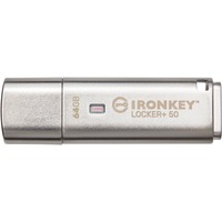 Kingston IronKey Locker+ 50 64 Go, Clé USB Aluminium