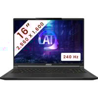 MSI Stealth A16 AI+ (A3XWGG-007BE) 16" PC portable gaming Noir | Ryzen AI 9 HX 370 | RTX 5070 | 32 Go | SSD 1 To | 240 Hz