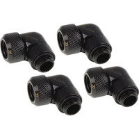 Alphacool Fitting HardTube 13 mm 90°, Connecteur Noir, 4 pièces