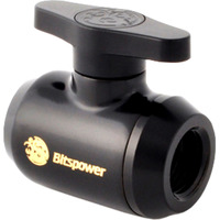 Bitspower Mini valve avec levier, Soupape Noir