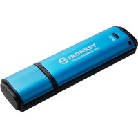 Kingston IronKey Vault Privacy 50 8 Go, Clé USB Bleu clair/Noir, USB-A 3.2 Gen 1 (5 Gbit/s)