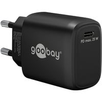 goobay  Chargeur rapide USB-C PD GaN (25 W) Noir, 1x USB-C, Power Delivery 3.0