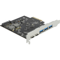 DeLOCK PCIe x4 card > 2x USB-C + 3x USB-A, Carte d'interface