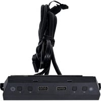 Lian Li LAN216-1X E/S ARGB additionnelles, Panneau avant Noir