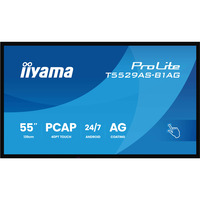 iiyama ProLite T5529AS-B1AG, Affichage public Noir, Tactile, HDMI, USB-C, Audio, LAN, WiFi 5, Android 14
