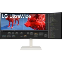 LG UltraWide 38WR85QC-W 37.5" Moniteur incurvé  Blanc, 2x HDMI, 1x DisplayPort, USB-A, USB-C, 144Hz, RJ45