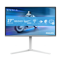 Philips Evnia 6000 27M2N6501L/00 26.5" Moniteur gaming  Blanc, 2x HDMI, DisplayPort, USB-A, USB-B, G-SYNC, 240Hz, QD-OLED