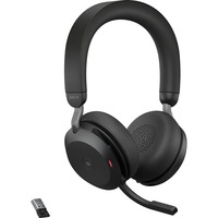 Jabra Evolve2 75 casque over-ear Noir, Link380a, Microsoft Teams