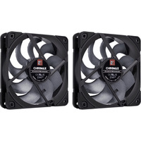 Noctua NF-A12x25 G2 PWM Sx2-PP chromax.black ventilateurs de boîtier Noir, 2 pièces, 120 x 120 x 25 mm, 2 pièces, 120 x 120 x 25 mm