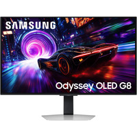 SAMSUNG Odyssey OLED G8 G81SF 32" 4K UHD Moniteur gaming Argent, 240 Hz, HDMI, DisplayPort, USB, AMD Free-Sync