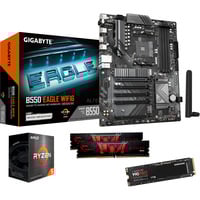 ALTERNATE Upgrade Kit B550 EAGLE WIFI6 + Ryzen 5 5600XT + 16 Go + SSD 1 To Noir/gris, Carte mère, CPU, mémoire, SSD