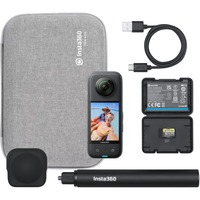 Insta360 ONE X3 Advanced Combo, Caméra vidéo Noir, Wi-Fi, Bluetooth, 64 Go