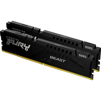 Kingston FURY Kit 128 Go DDR5-5600 (2x 64 Go), Mémoire vive Noir, KF556C36BBEK2-128, Beast, XMP 3.0, EXPO