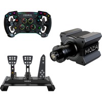 MOZA R9 GS V2P GT CRP bundle, Volant R9 V2 + GS V2P GT + Pédales CRP