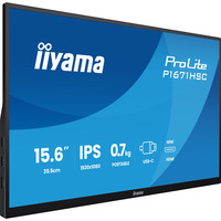 iiyama ProLite P1671HSC-B1 15.6" Moniteur  Noir (Mat), 1x Mini HDMI (Type-C), 2x USB-C, Audio